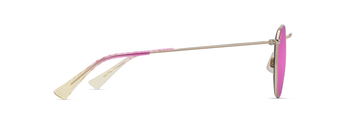 Maui Jim Pūkaua sunglasses in Shiny Light Gold - Maui Sunrise, side view