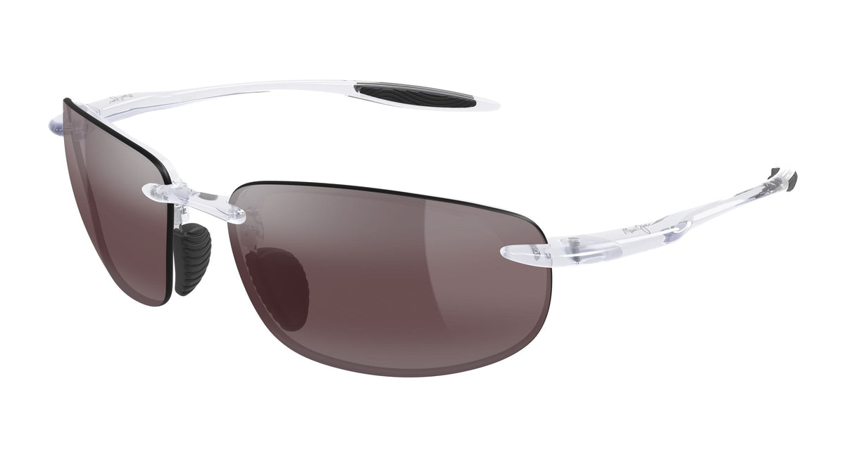 Maui Jim Hookipa Ultra sunglasses in Shiny Crystal, angled view
