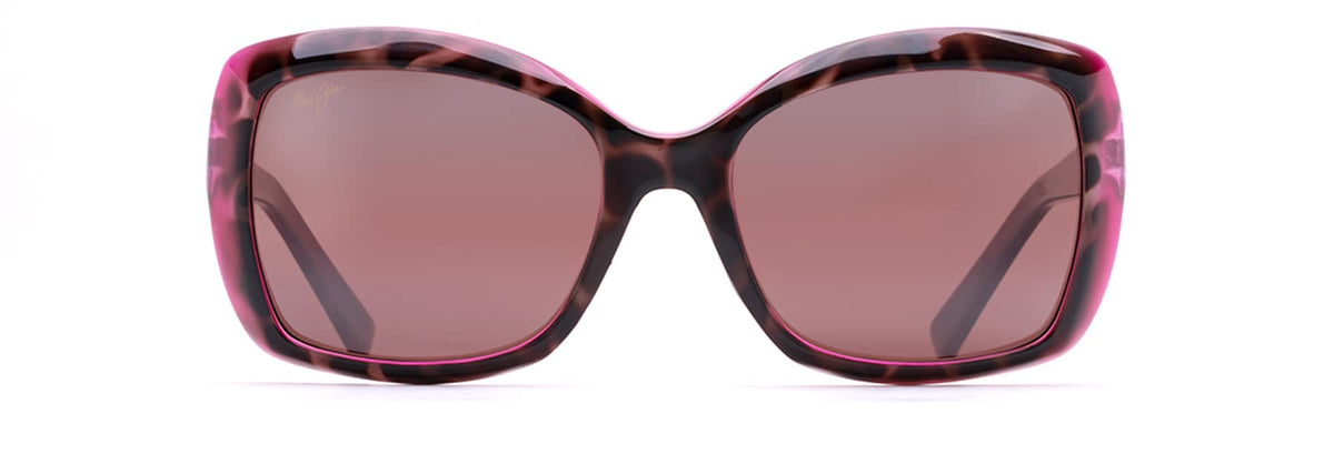 Maui Jim Orchid sunglasses in Shiny Tortoise with Raspberry, front view