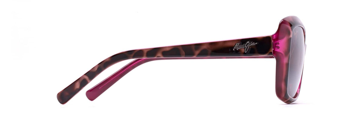 Maui Jim Orchid sunglasses in Shiny Tortoise with Raspberry, side view