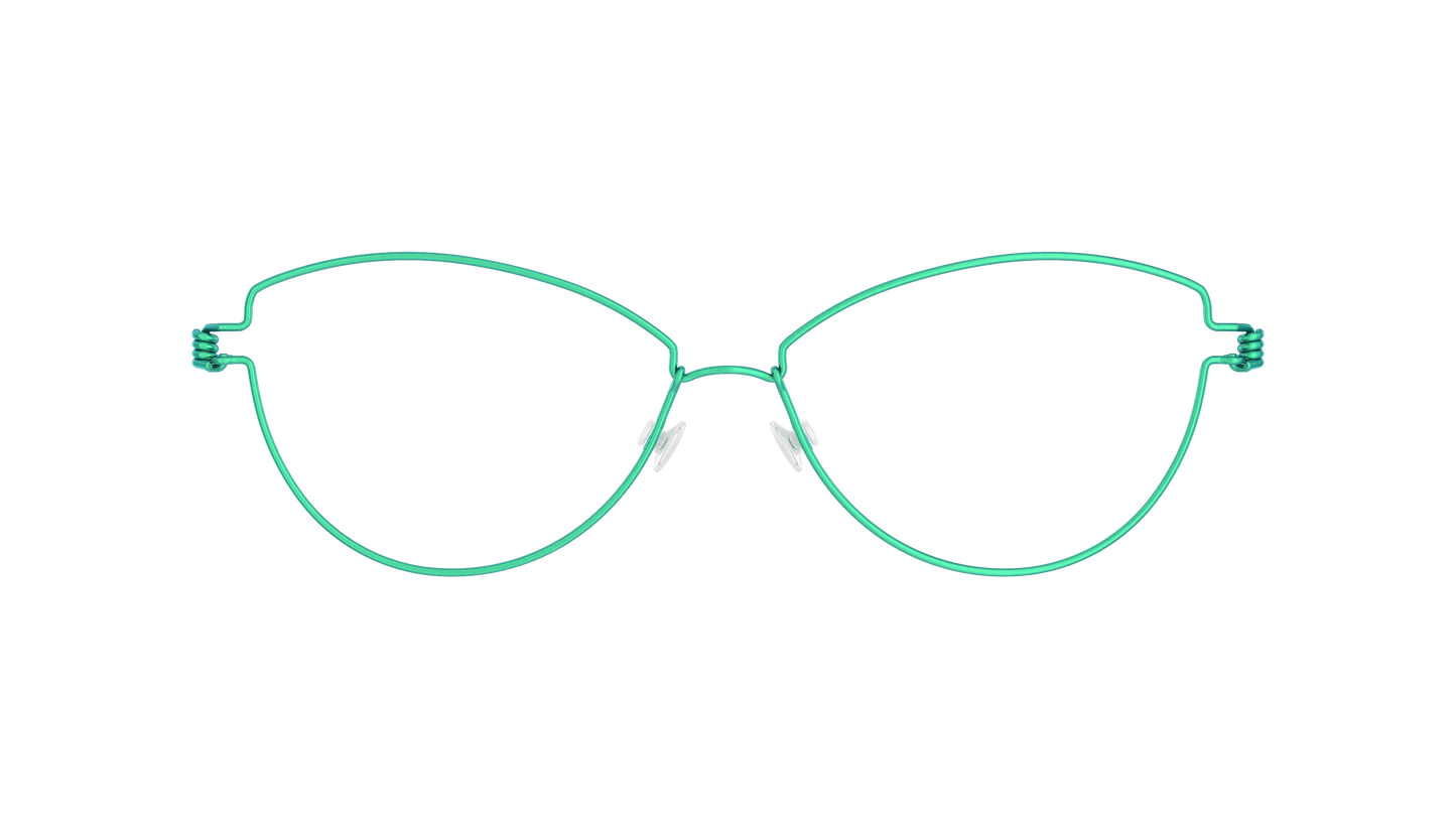 LINDBERG Air Titanium Rim Rachel — Teal — titanium eyeglasses — front view — official product render