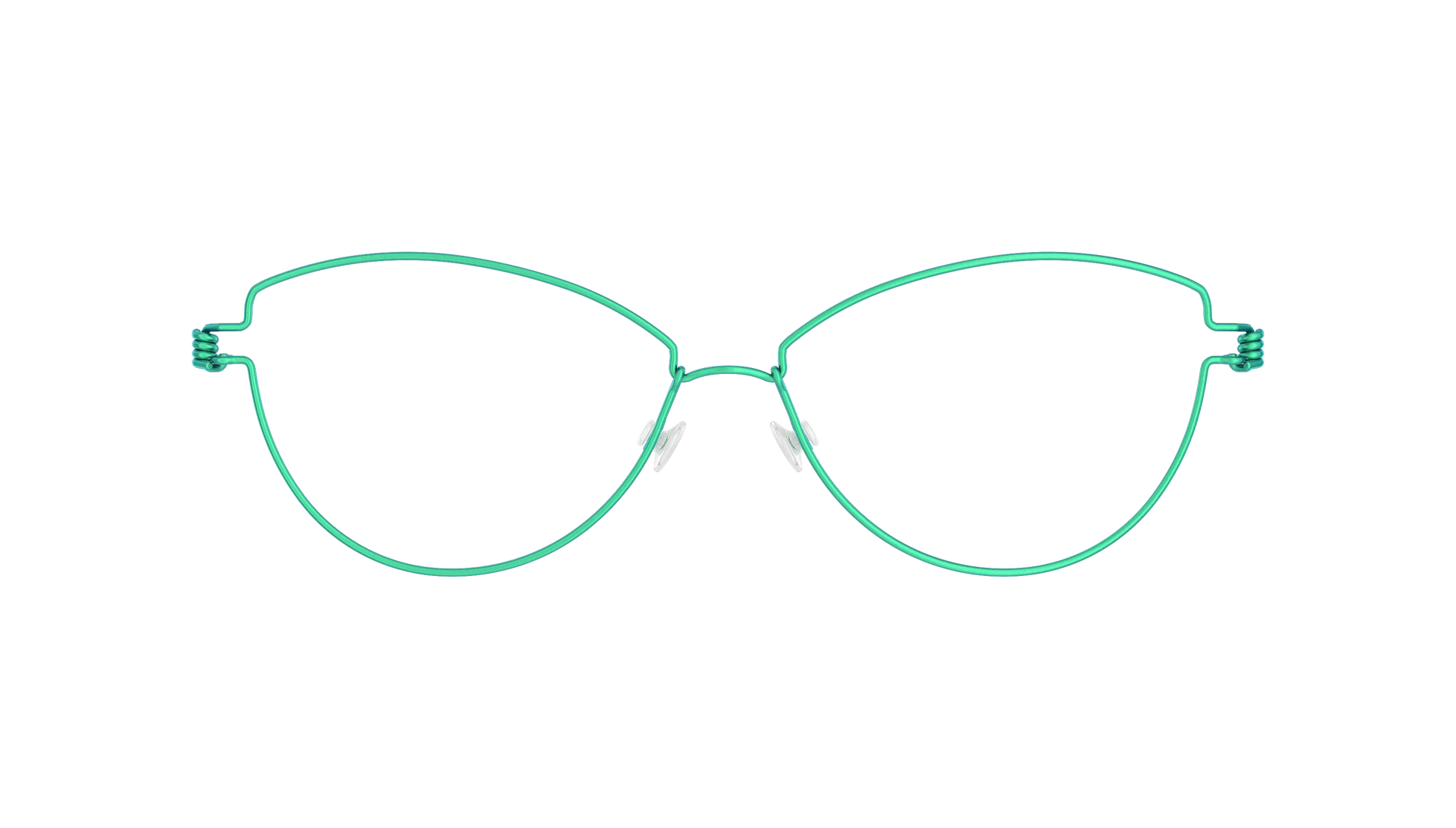 LINDBERG Air Titanium Rim Rachel — Teal — titanium eyeglasses — front view — official product render