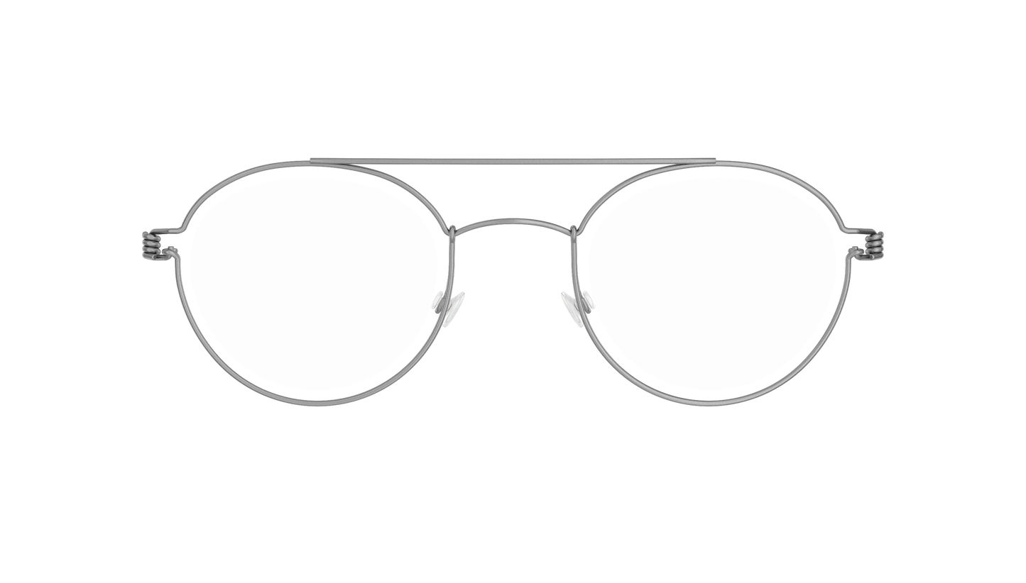 LINDBERG Air Titanium Rim Teitur — Silver — titanium eyeglasses — front view — official product render