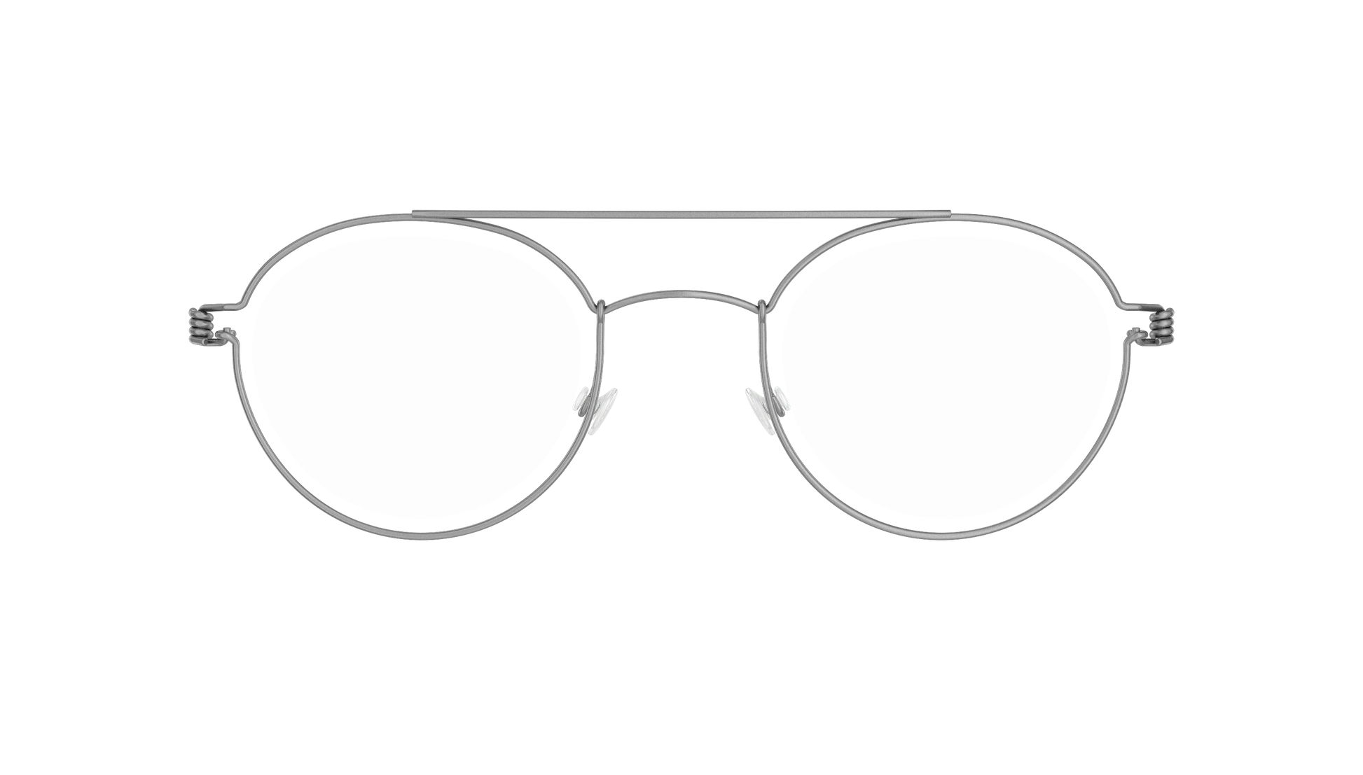 LINDBERG Air Titanium Rim Teitur — Silver — titanium eyeglasses — front view — official product render