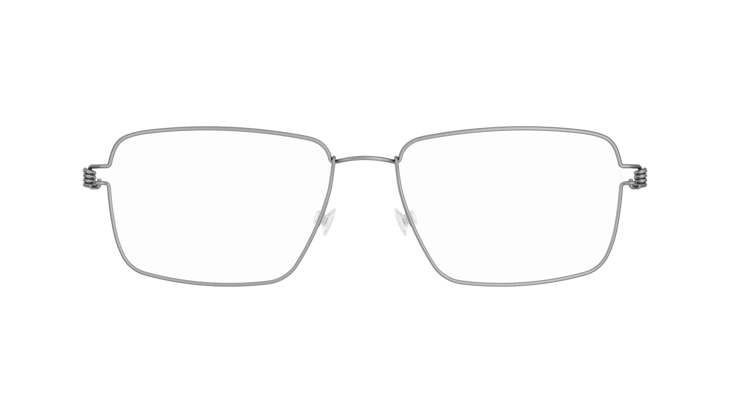 LINDBERG Air Titanium Rim Aaron — Silver — titanium eyeglasses — front view — official product render