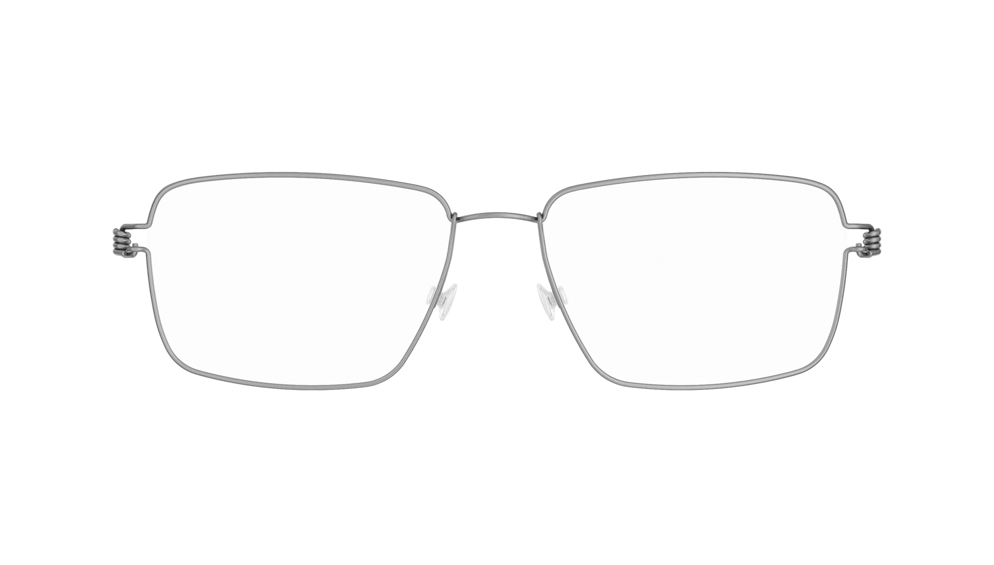 LINDBERG Air Titanium Rim Aaron — Silver — titanium eyeglasses — front view — official product render