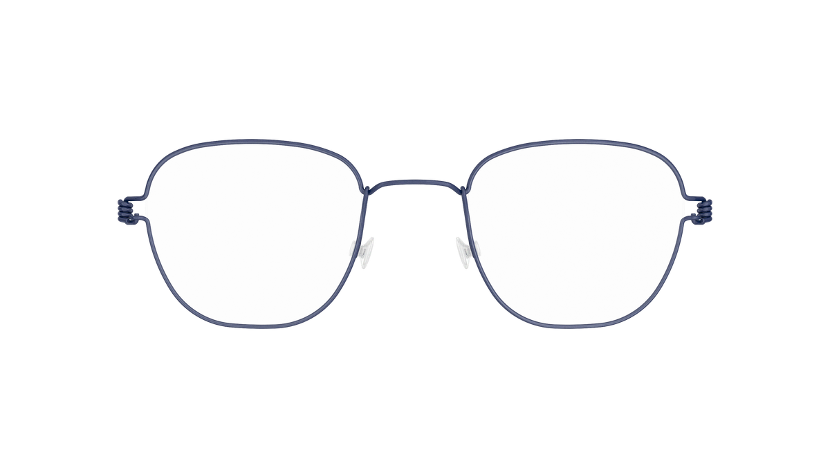 LINDBERG Air Titanium Rim Hjalmer — Navy — titanium eyeglasses — front view — official product render