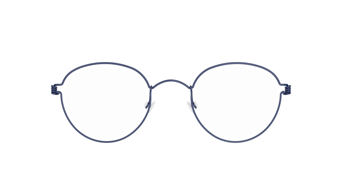 LINDBERG Air Titanium Rim Jackie — Navy — titanium eyeglasses — front view — official product render