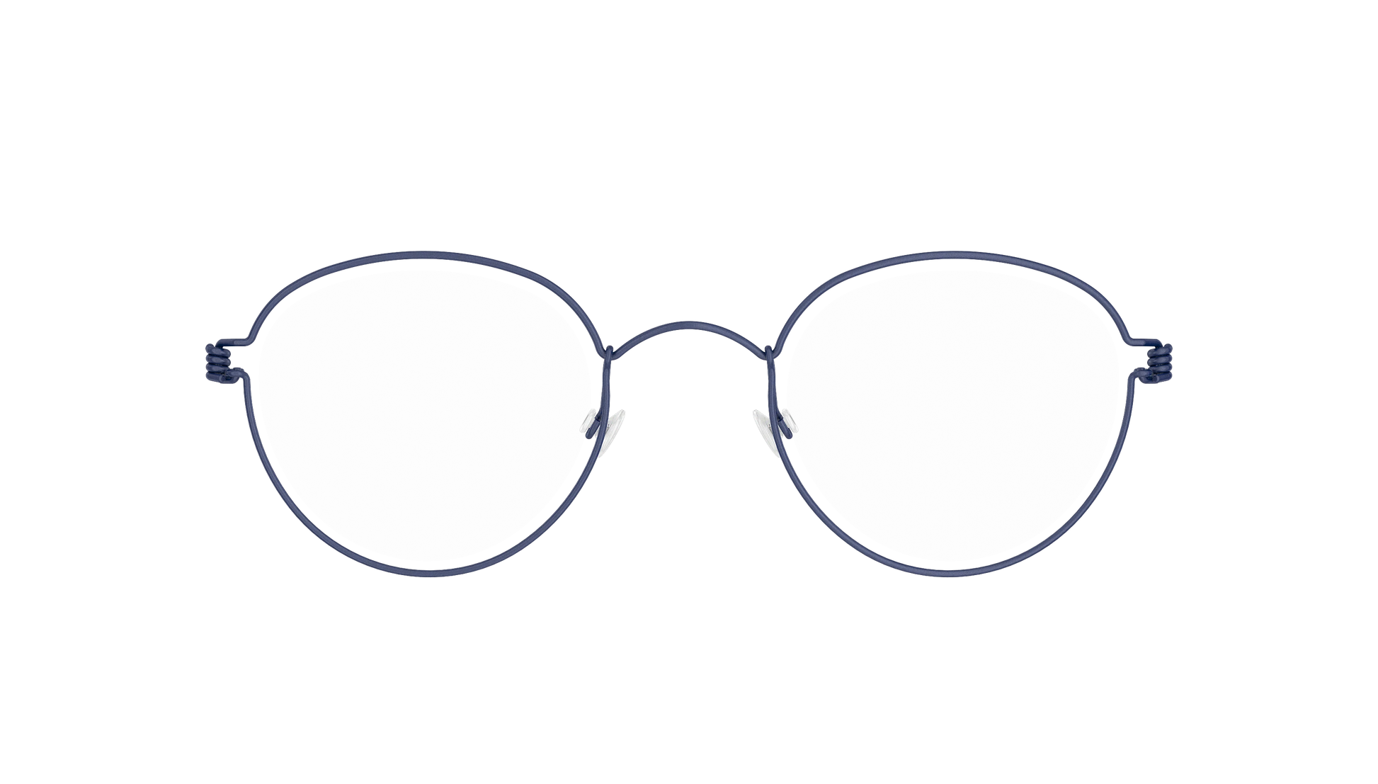 LINDBERG Air Titanium Rim Jackie — Navy — titanium eyeglasses — front view — official product render