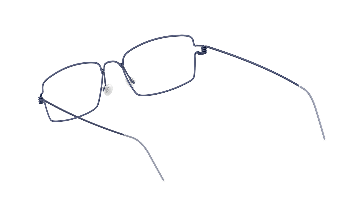LINDBERG Air Titanium Rim Flemming — Navy — titanium eyeglasses — angled three-quarter view — official product render