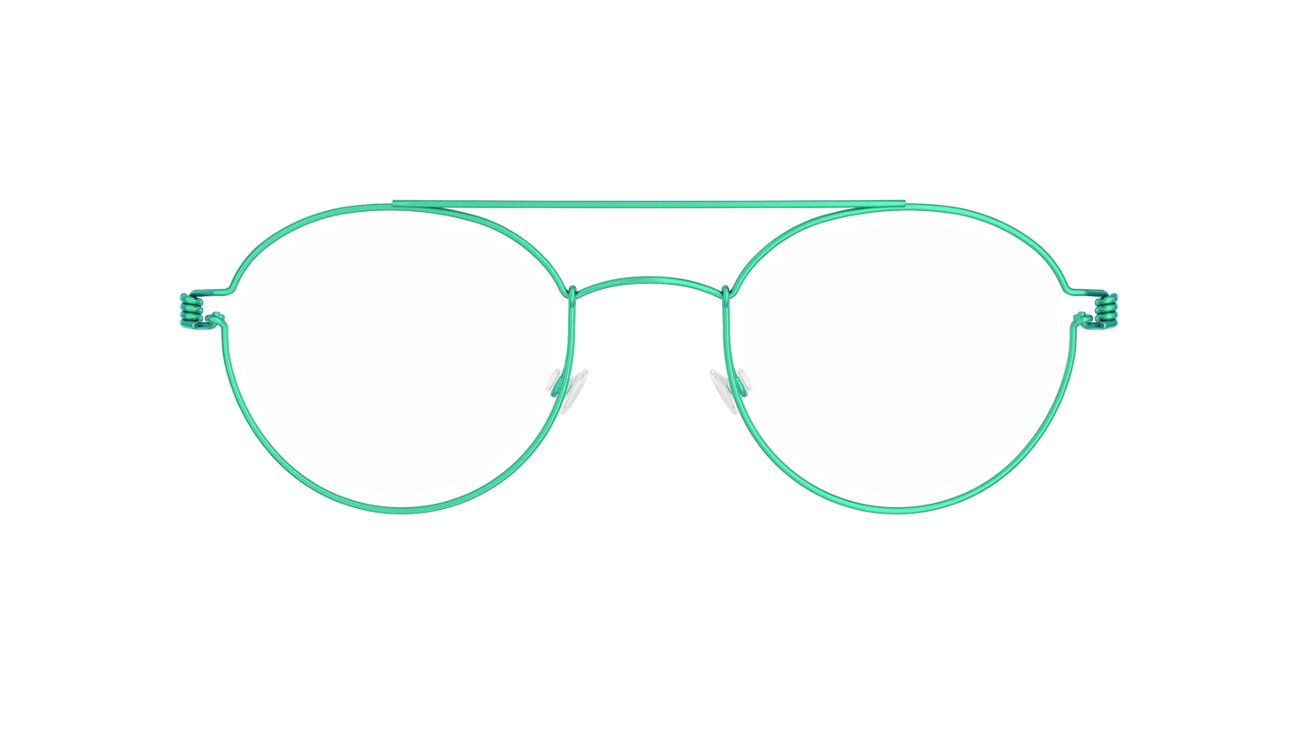 LINDBERG Air Titanium Rim Teitur — Teal — titanium eyeglasses — front view — official product render