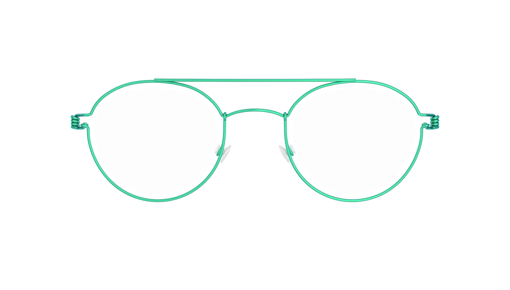 LINDBERG Air Titanium Rim Teitur — Teal — titanium eyeglasses — front view — official product render