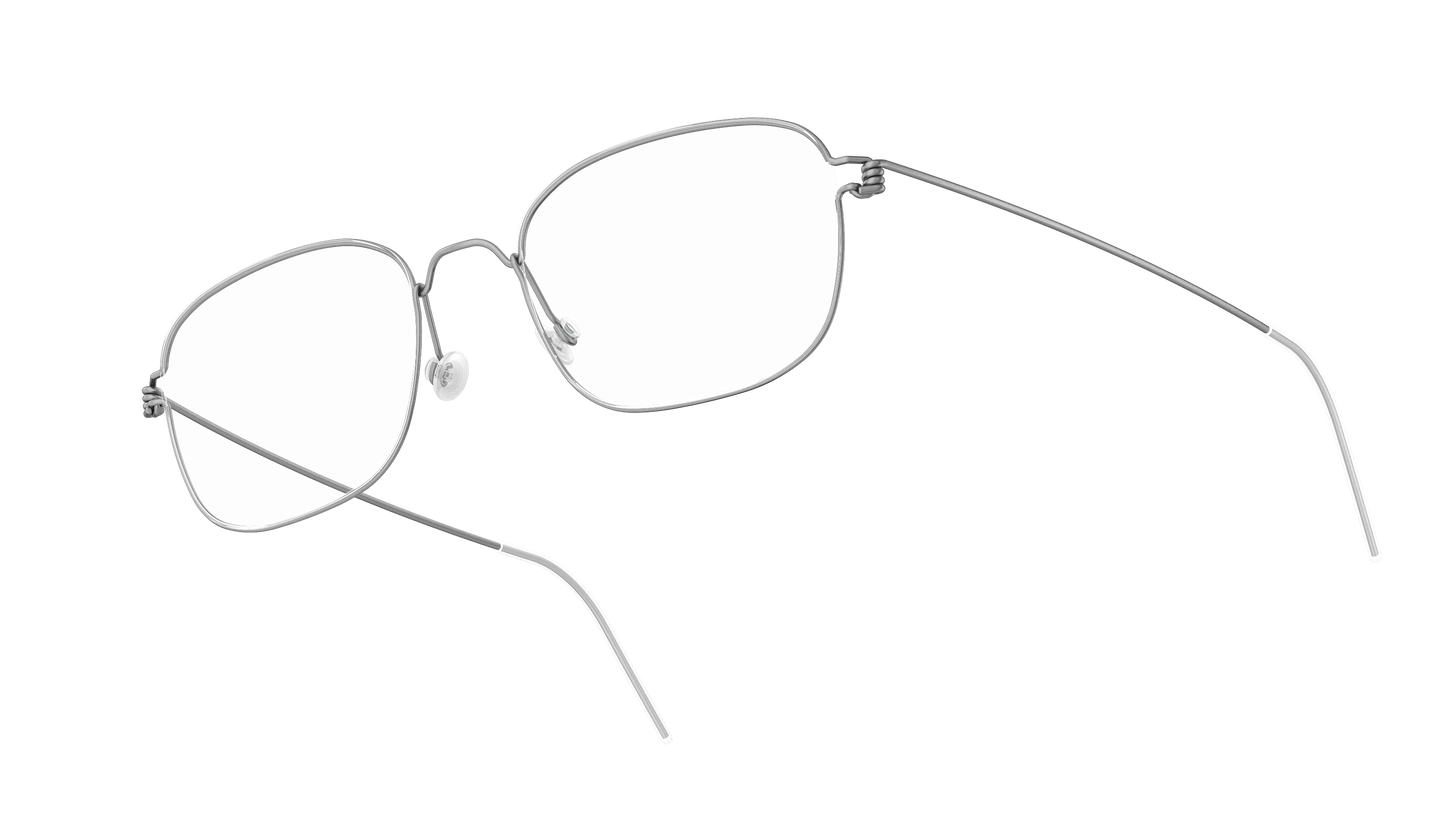 LINDBERG Air Titanium Rim Mars — Silver — titanium eyeglasses — angled three-quarter view — official product render