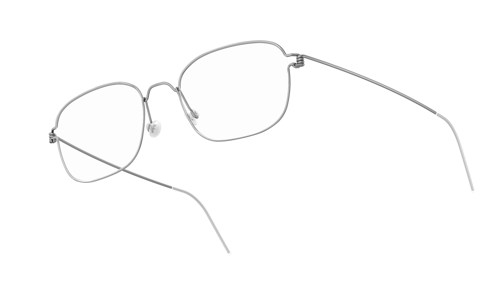 LINDBERG Air Titanium Rim Mars — Silver — titanium eyeglasses — angled three-quarter view — official product render