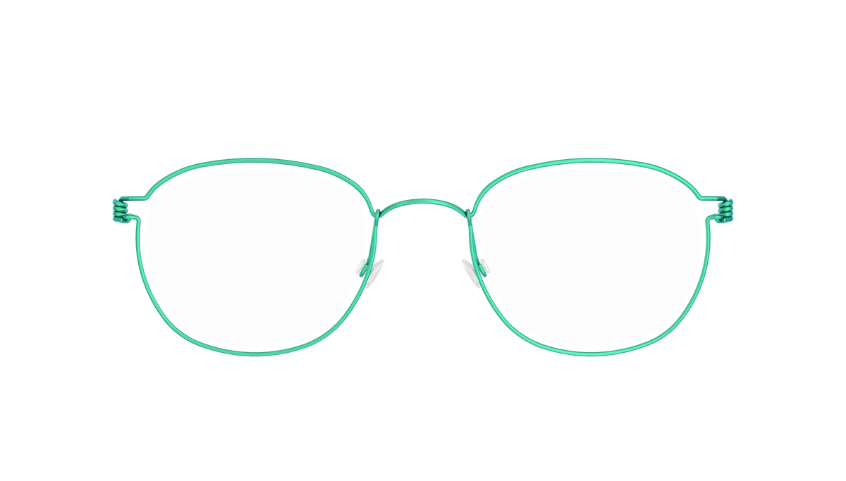 LINDBERG Air Titanium Rim Max — Teal — titanium eyeglasses — front view — official product render