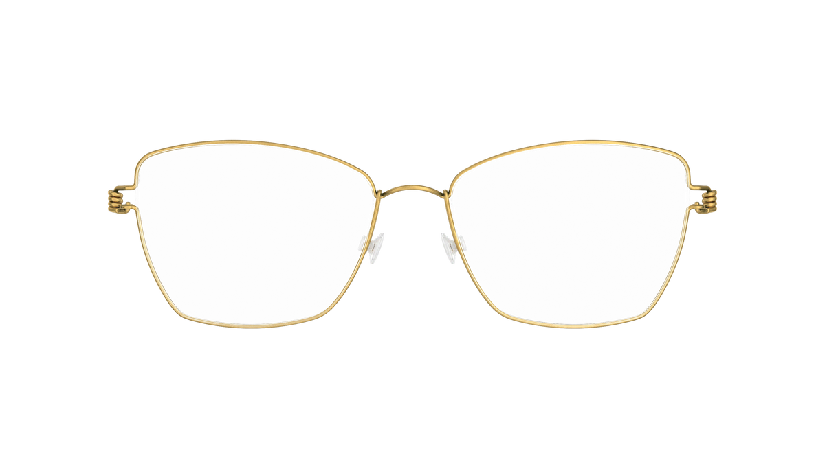 LINDBERG Air Titanium Rim Femke — Gold — titanium eyeglasses — front view — official product render