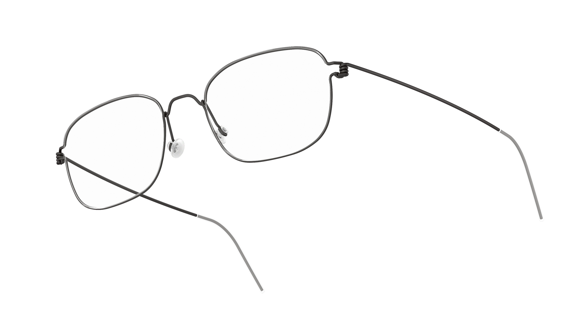LINDBERG Air Titanium Rim Mars — Black — titanium eyeglasses — angled three-quarter view — official product render