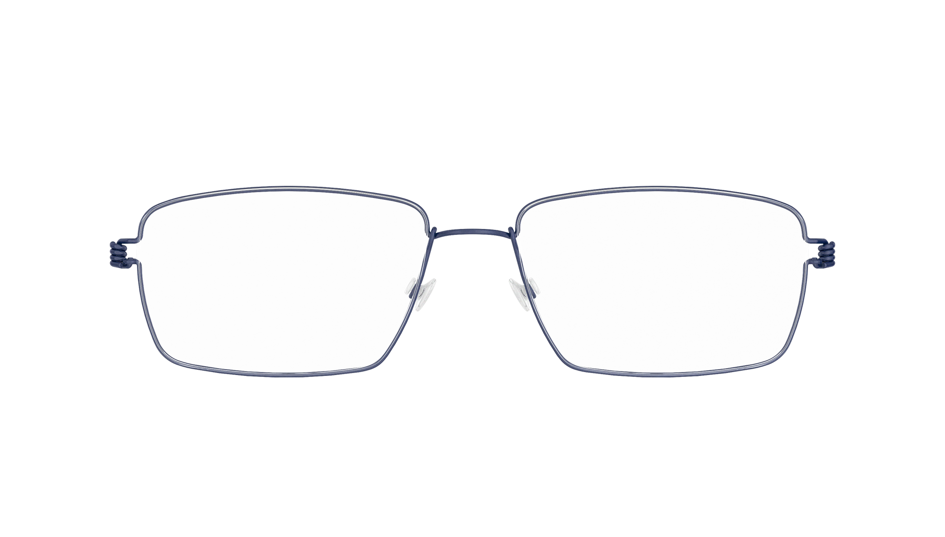 LINDBERG Air Titanium Rim Tim — Navy — titanium eyeglasses — front view — official product render