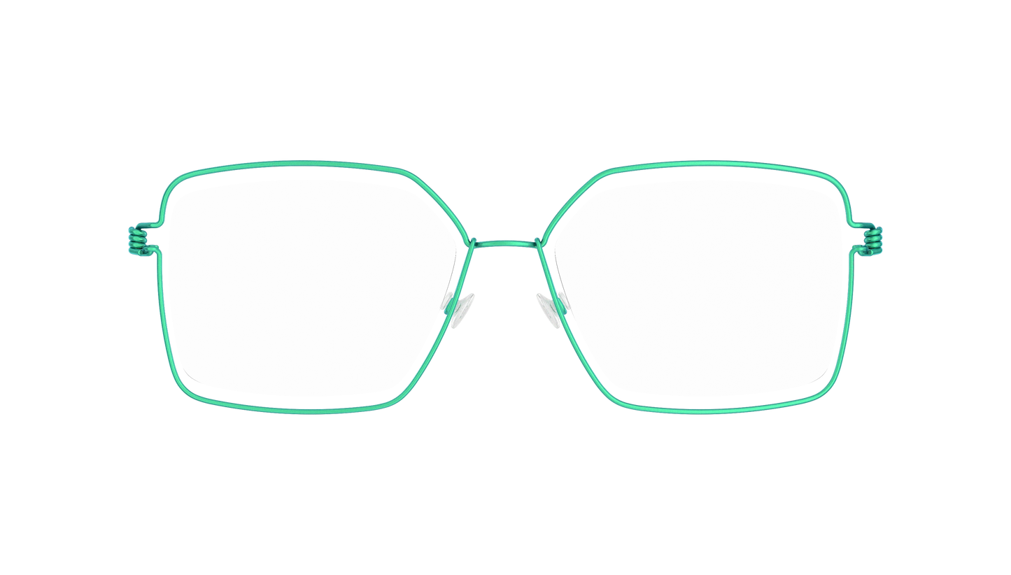 LINDBERG Air Titanium Rim Karen — Teal — titanium eyeglasses — front view — official product render