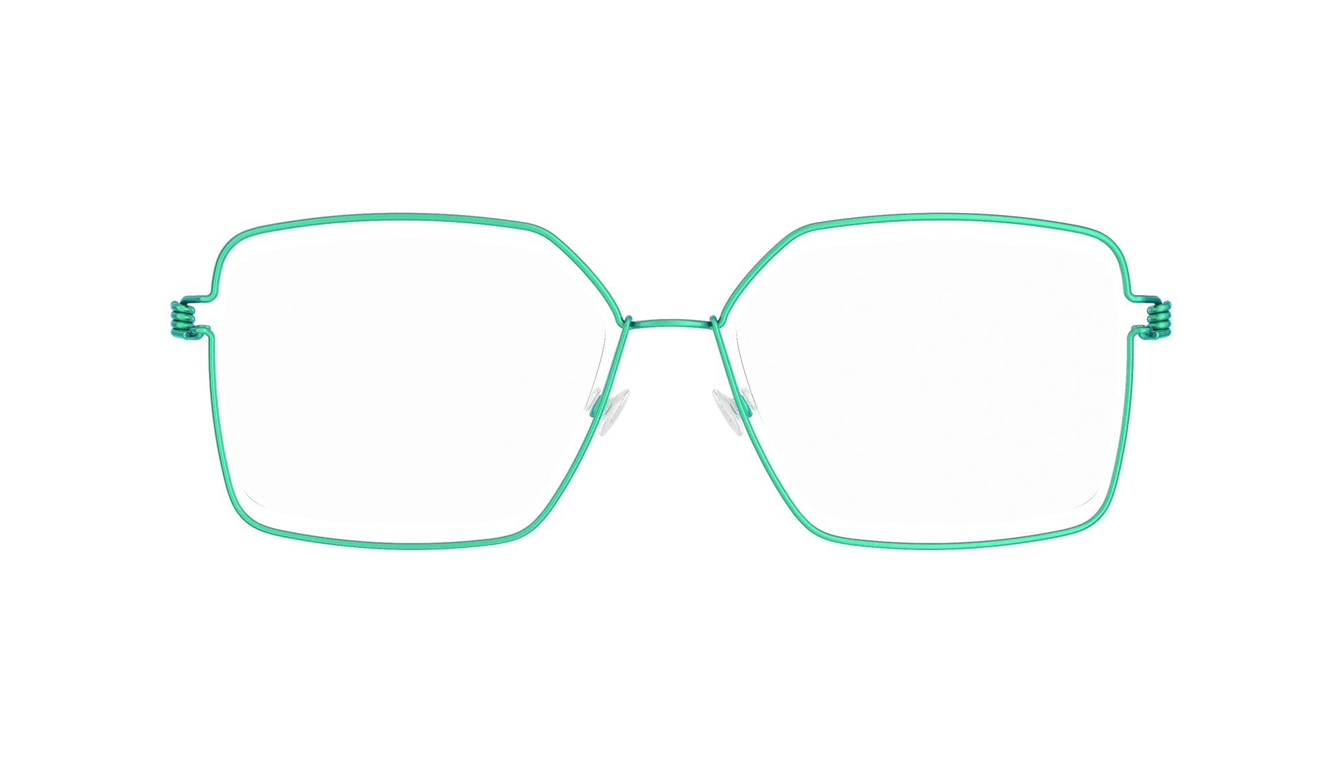 LINDBERG Air Titanium Rim Karen — Teal — titanium eyeglasses — front view — official product render