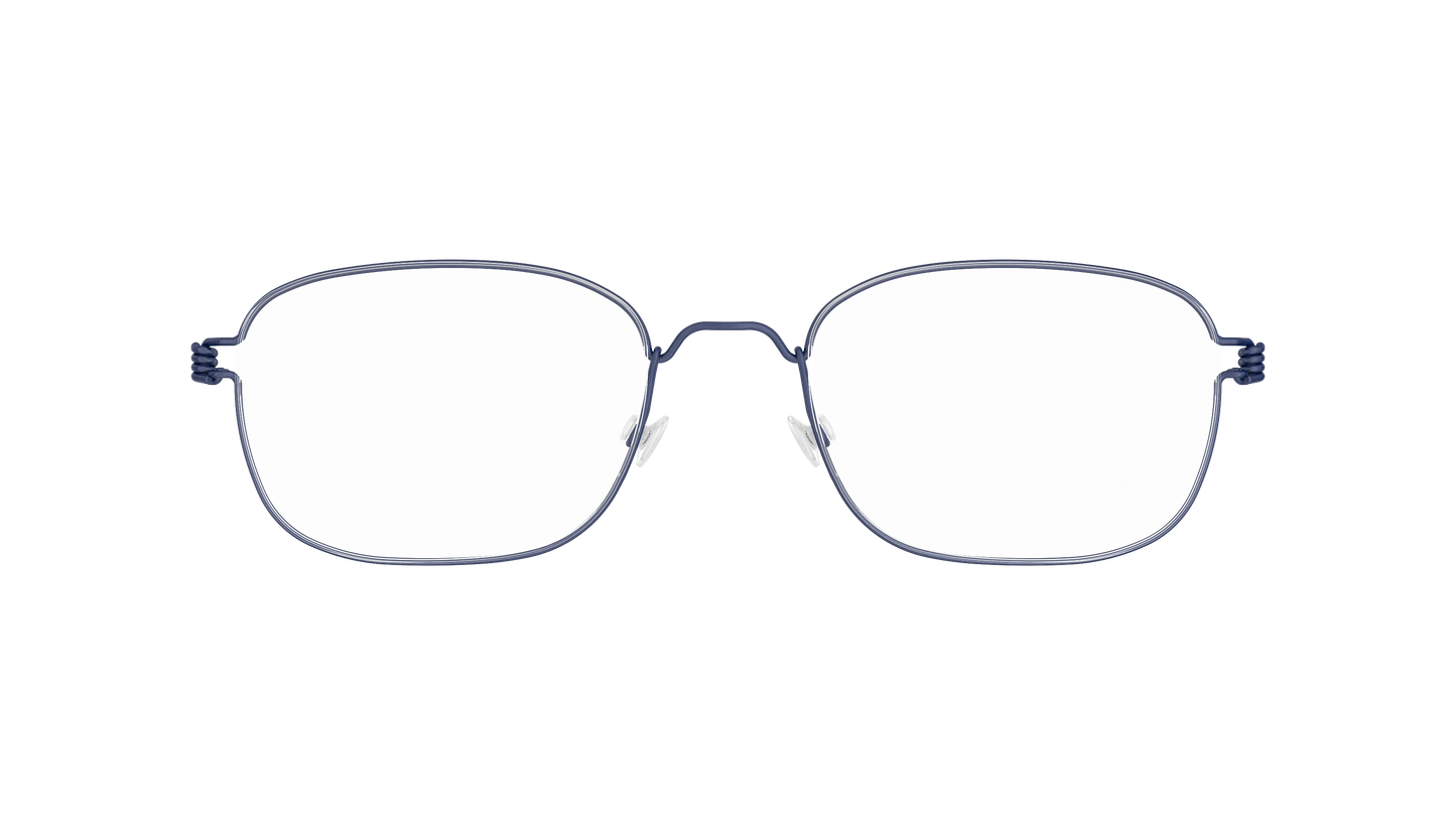 LINDBERG Air Titanium Rim Mars — Navy — titanium eyeglasses — front view — official product render