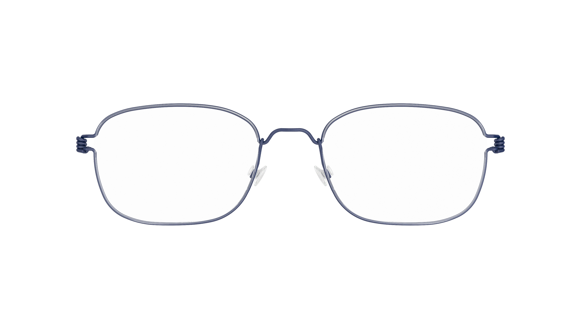 LINDBERG Air Titanium Rim Mars — Navy — titanium eyeglasses — front view — official product render