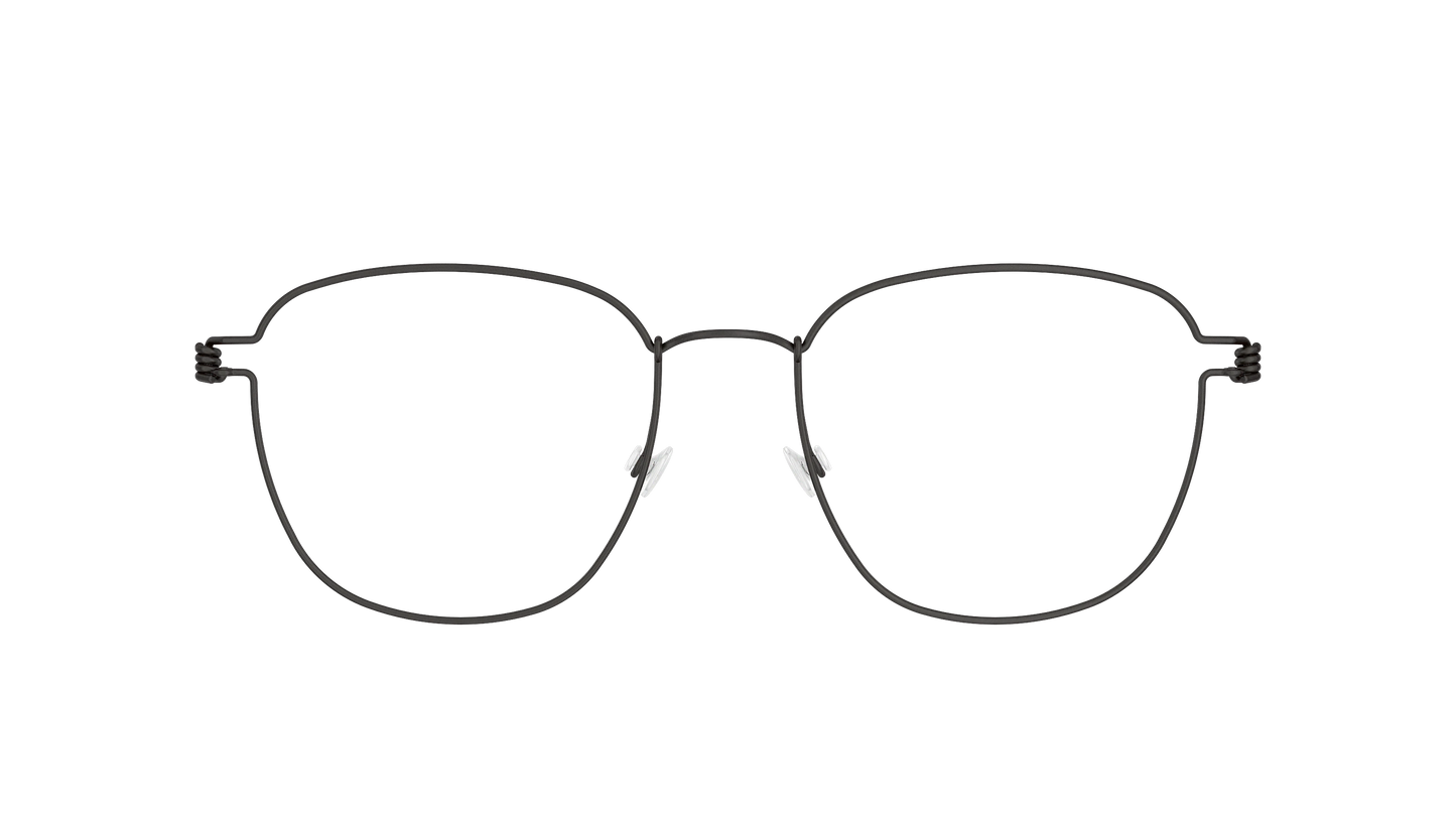 LINDBERG Air Titanium Rim Simon — Black — titanium eyeglasses — front view — official product render