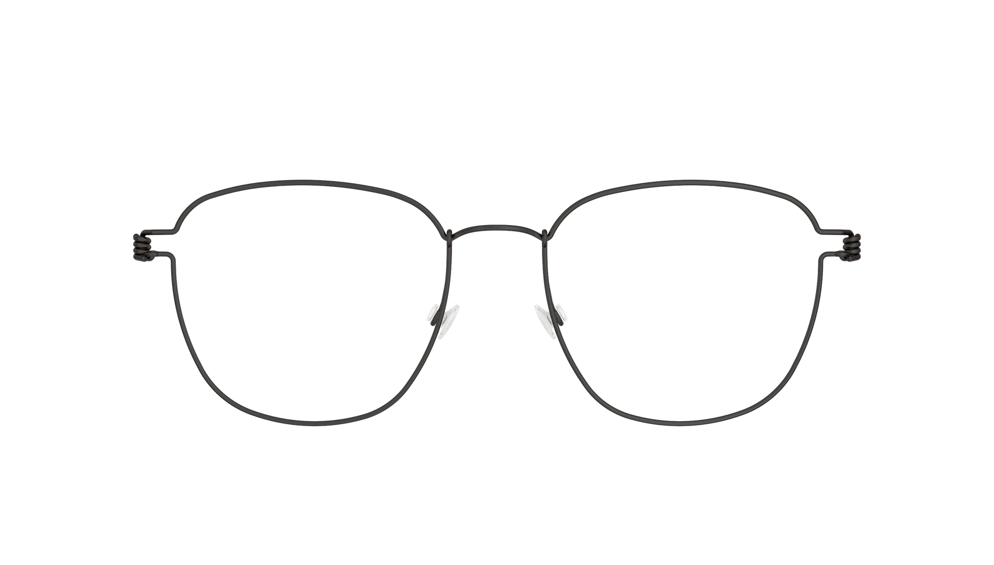 LINDBERG Air Titanium Rim Simon — Black — titanium eyeglasses — front view — official product render