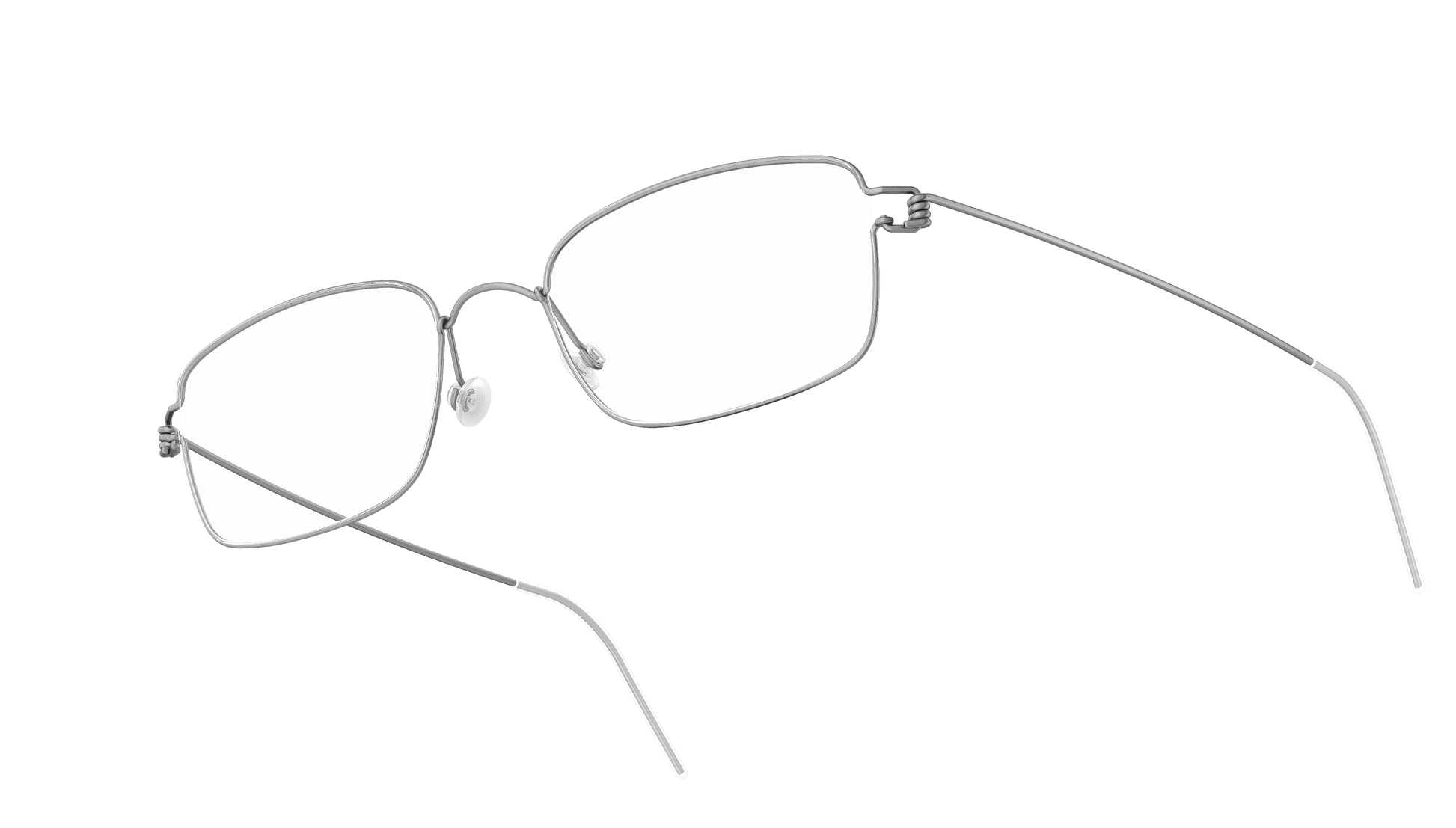LINDBERG Air Titanium Rim Alvis — Silver — titanium eyeglasses — angled three-quarter view — official product render