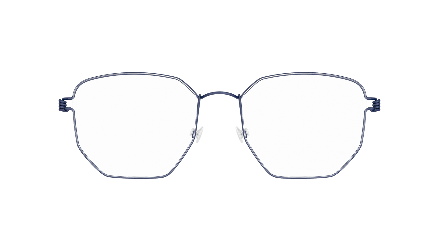 LINDBERG Air Titanium Rim Esben — Navy — titanium eyeglasses — front view — official product render