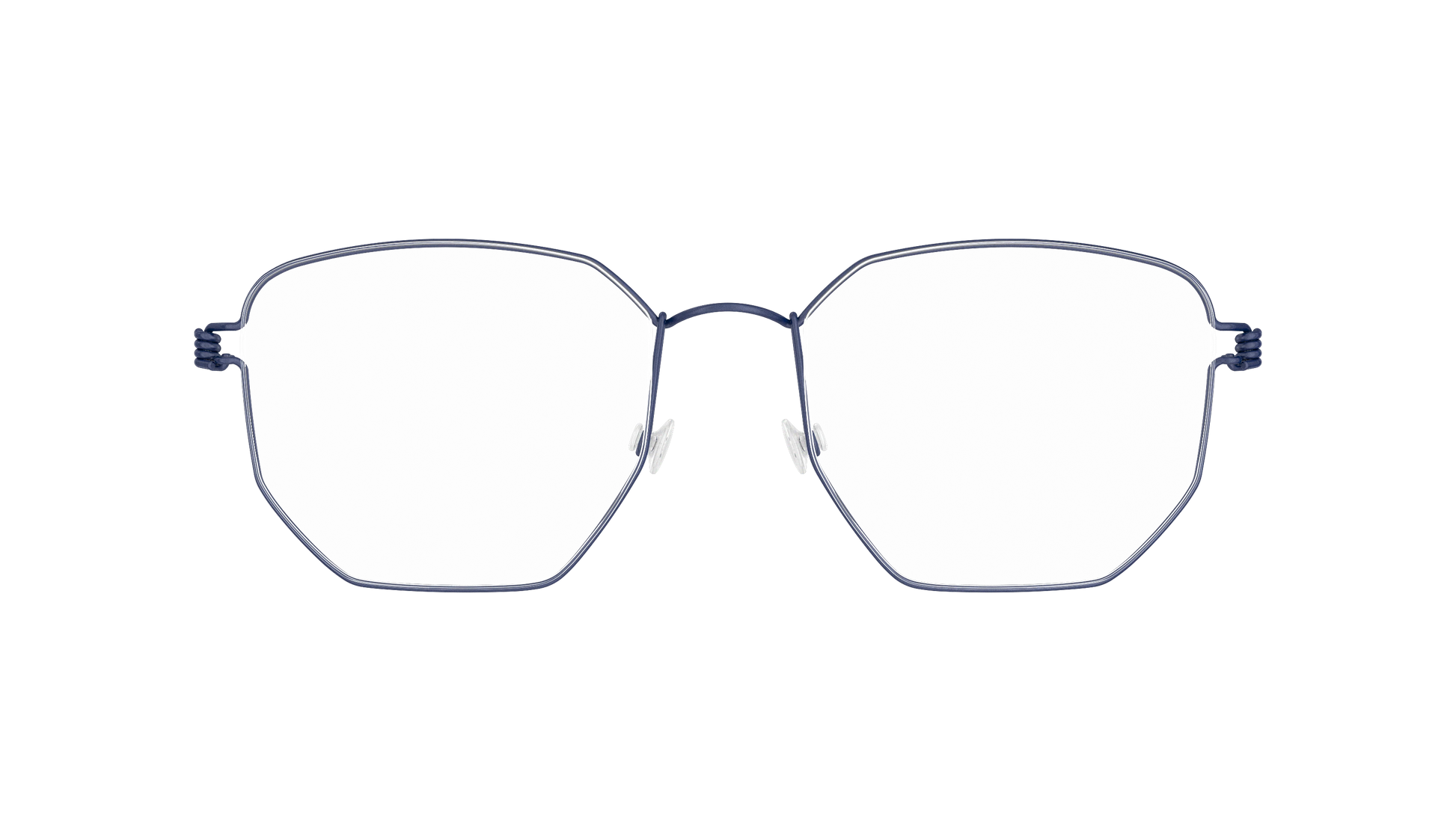 LINDBERG Air Titanium Rim Esben — Navy — titanium eyeglasses — front view — official product render