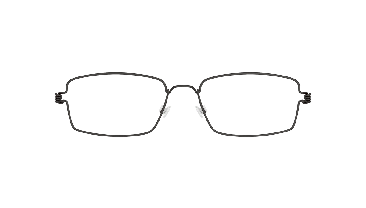 LINDBERG Air Titanium Rim Flemming — Black — titanium eyeglasses — front view — official product render