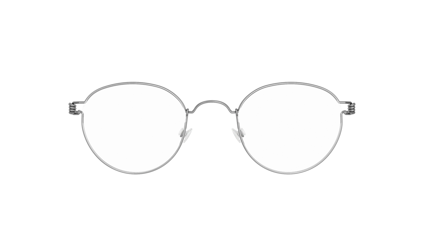 LINDBERG Air Titanium Rim Matt — Silver — titanium eyeglasses — front view — official product render