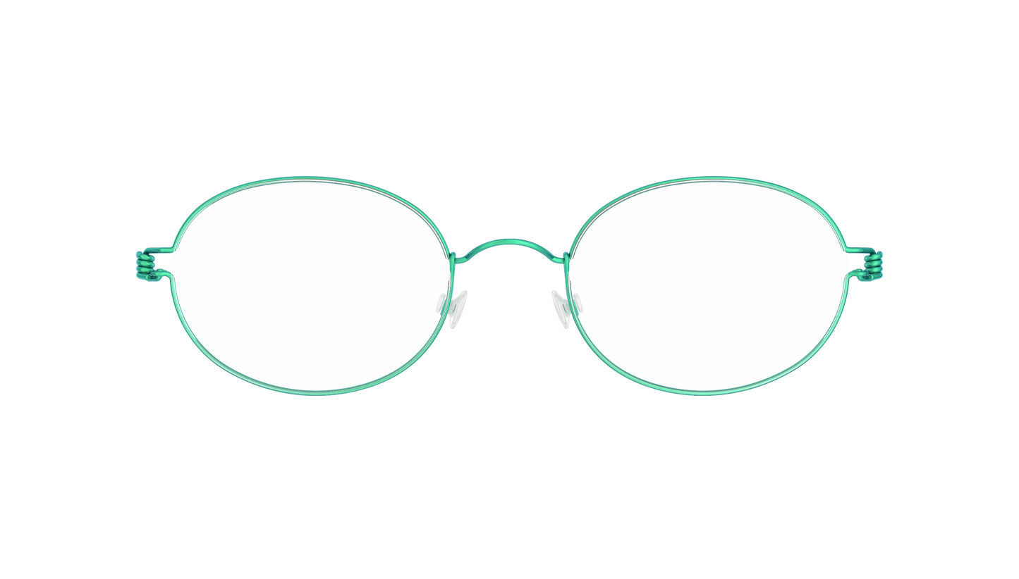 LINDBERG Air Titanium Rim York — Teal — titanium eyeglasses — front view — official product render