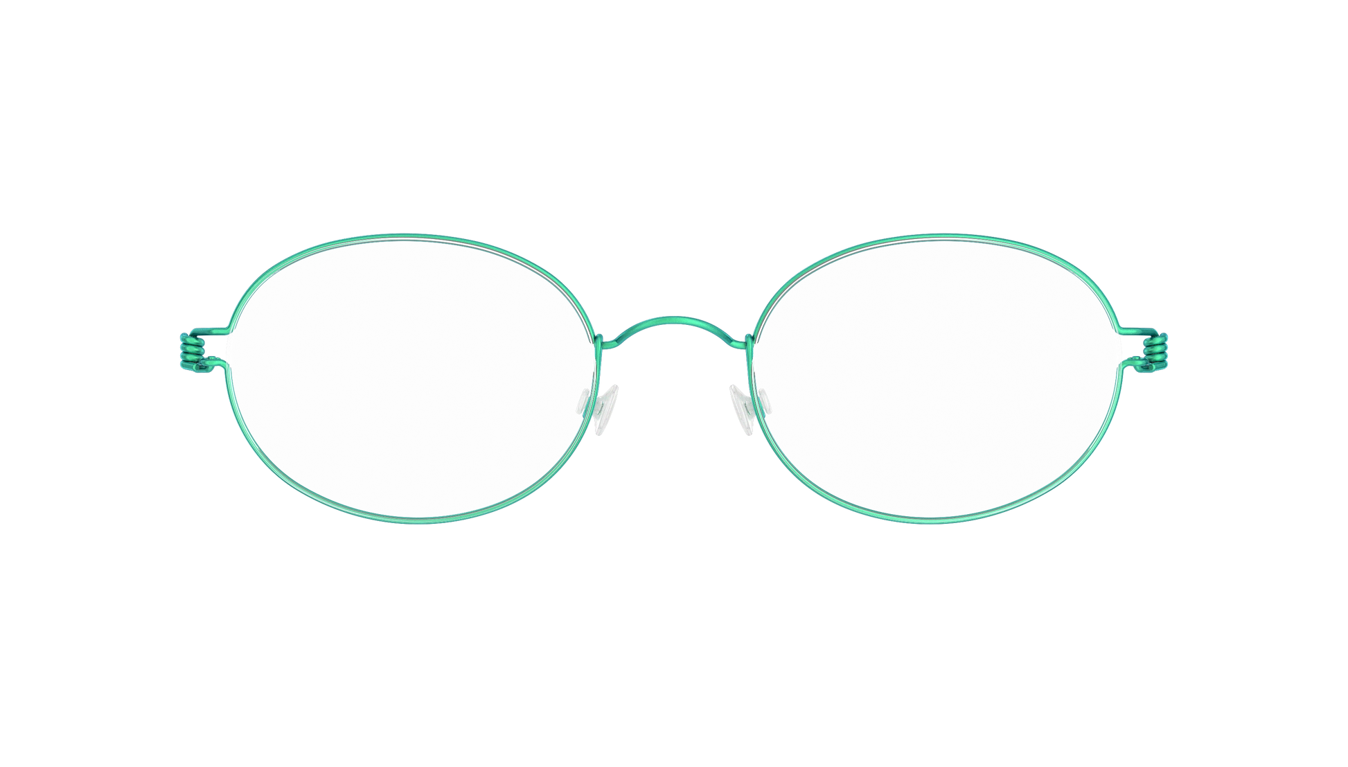 LINDBERG Air Titanium Rim York — Teal — titanium eyeglasses — front view — official product render