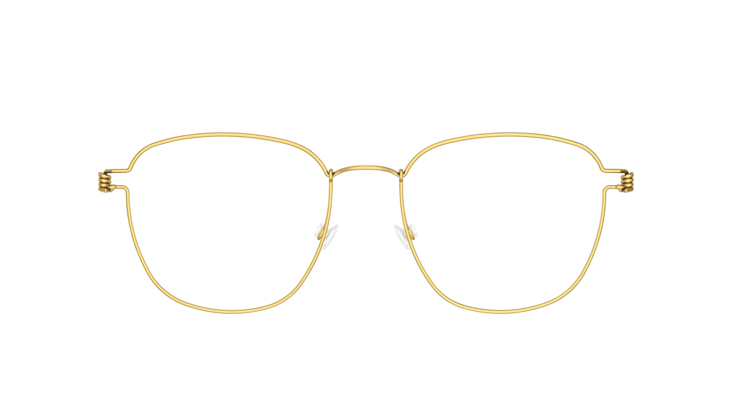 LINDBERG Air Titanium Rim Simon — Gold — titanium eyeglasses — front view — official product render