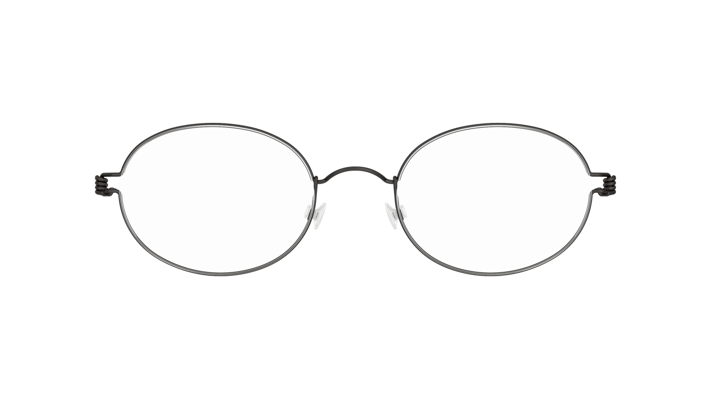 LINDBERG Air Titanium Rim York — Black — titanium eyeglasses — front view — official product render