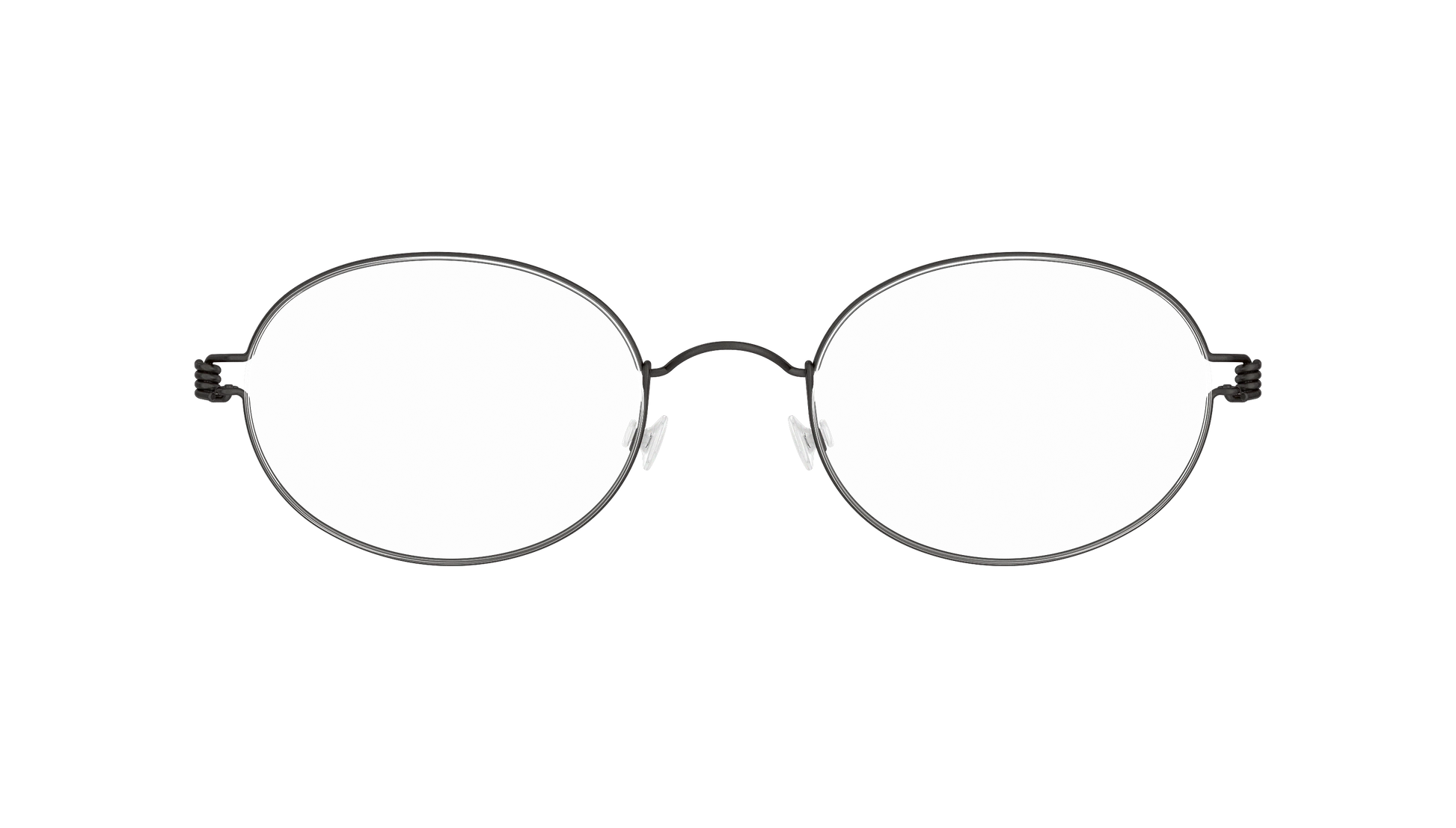 LINDBERG Air Titanium Rim York — Black — titanium eyeglasses — front view — official product render