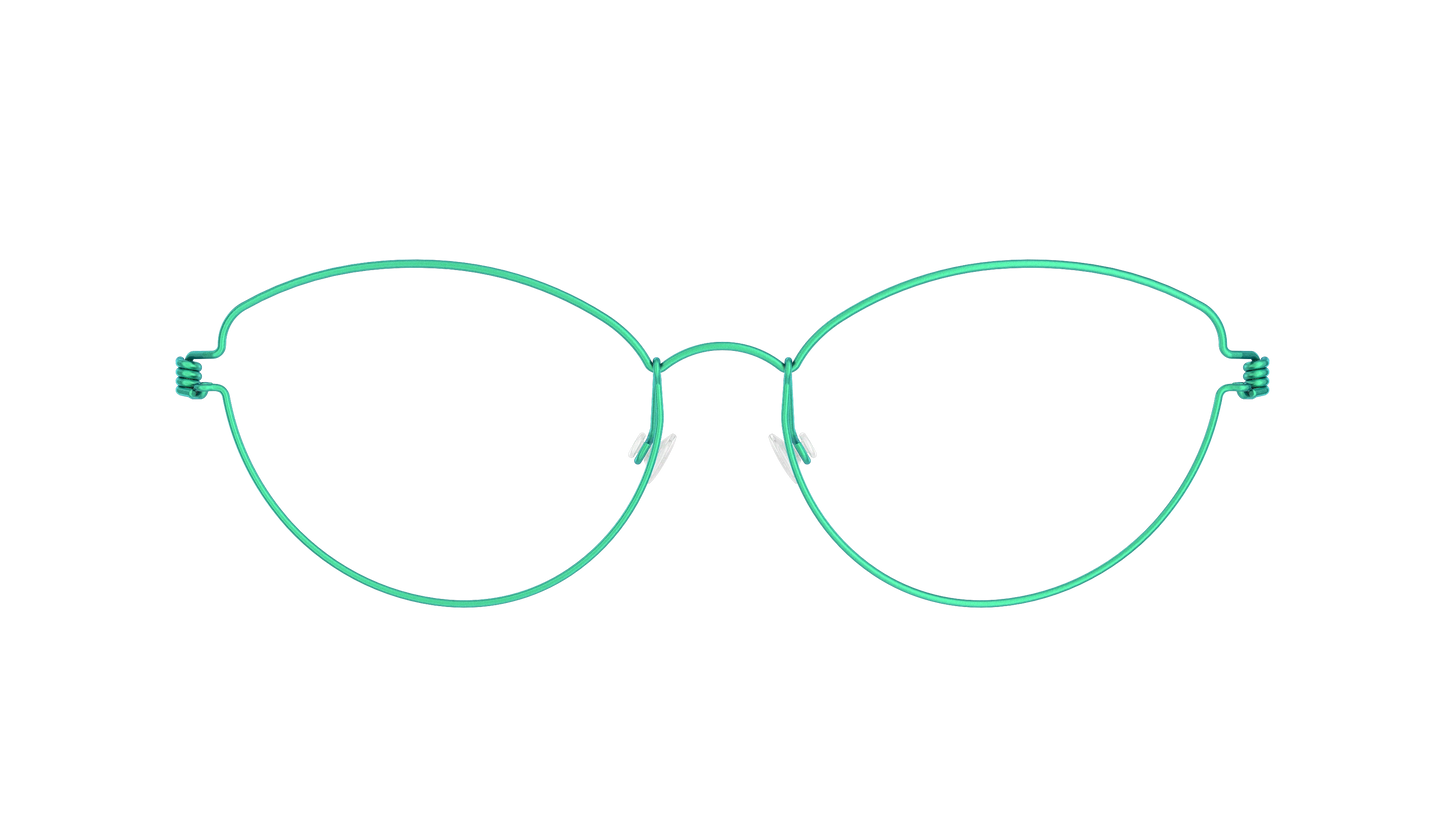 LINDBERG Air Titanium Rim Katrine — Teal — titanium eyeglasses — front view — official product render