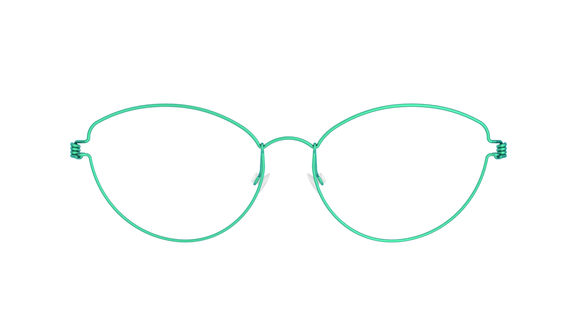 LINDBERG Air Titanium Rim Katrine — Teal — titanium eyeglasses — front view — official product render