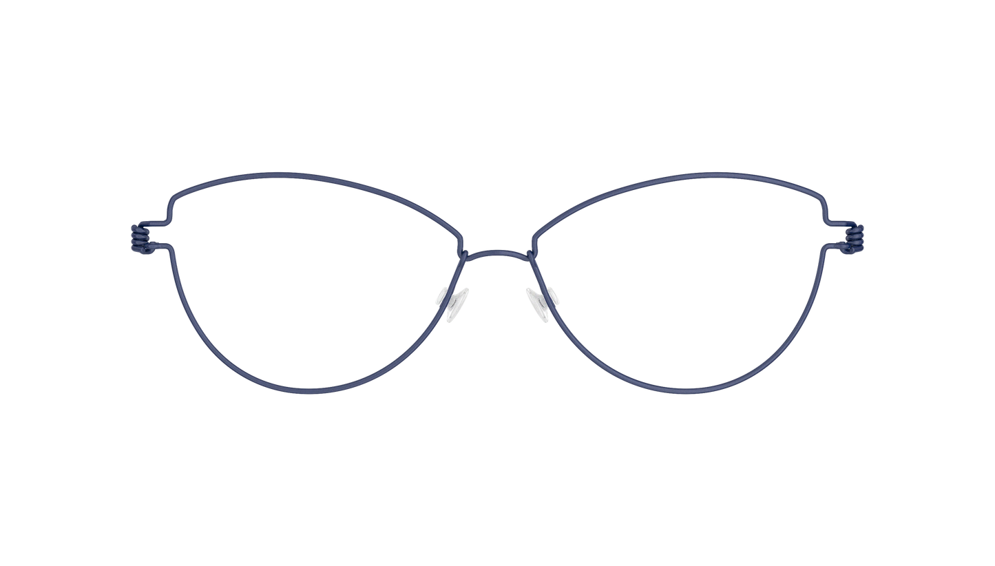LINDBERG Air Titanium Rim Rachel — Navy — titanium eyeglasses — front view — official product render