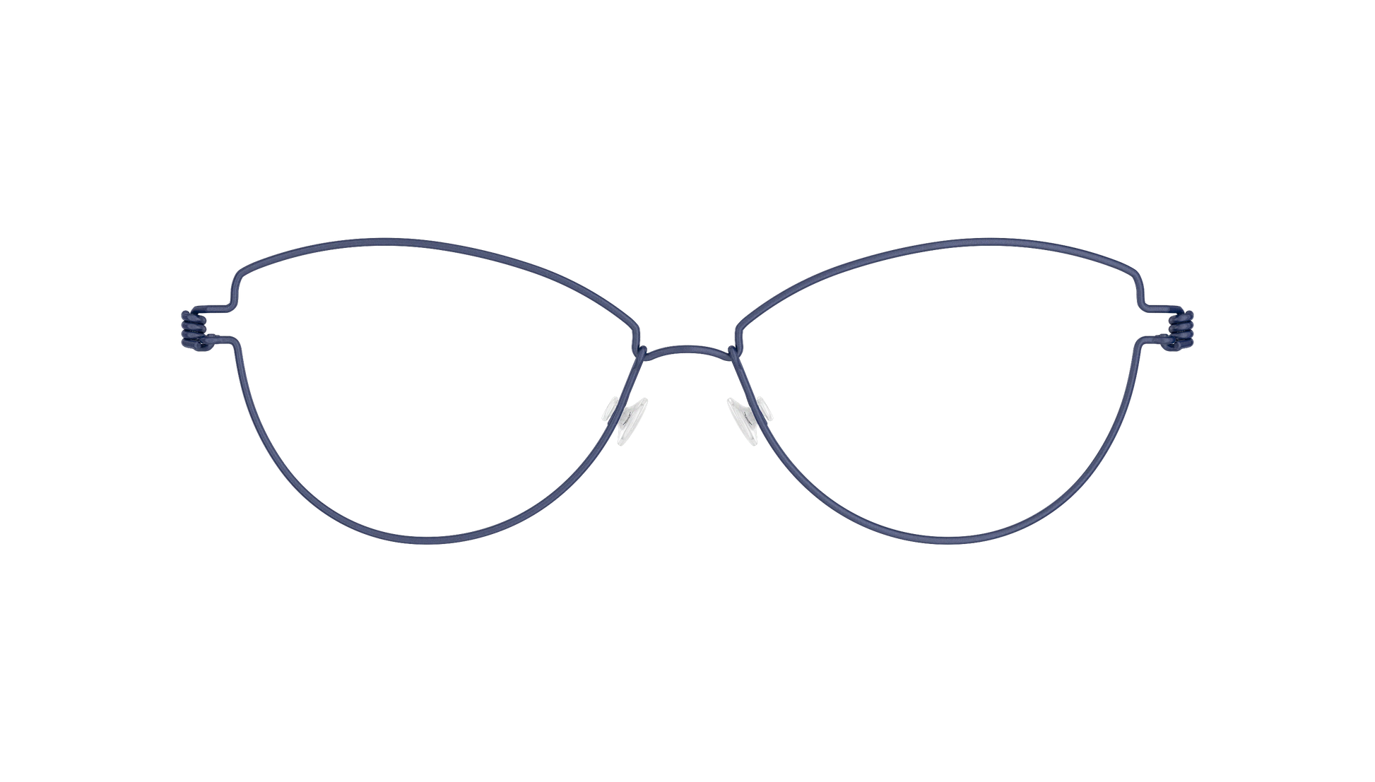 LINDBERG Air Titanium Rim Rachel — Navy — titanium eyeglasses — front view — official product render