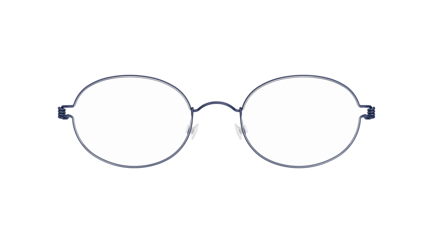 LINDBERG Air Titanium Rim York — Navy — titanium eyeglasses — front view — official product render