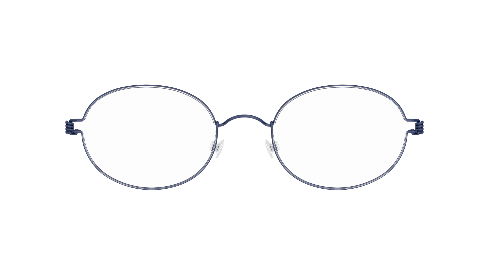 LINDBERG Air Titanium Rim York — Navy — titanium eyeglasses — front view — official product render