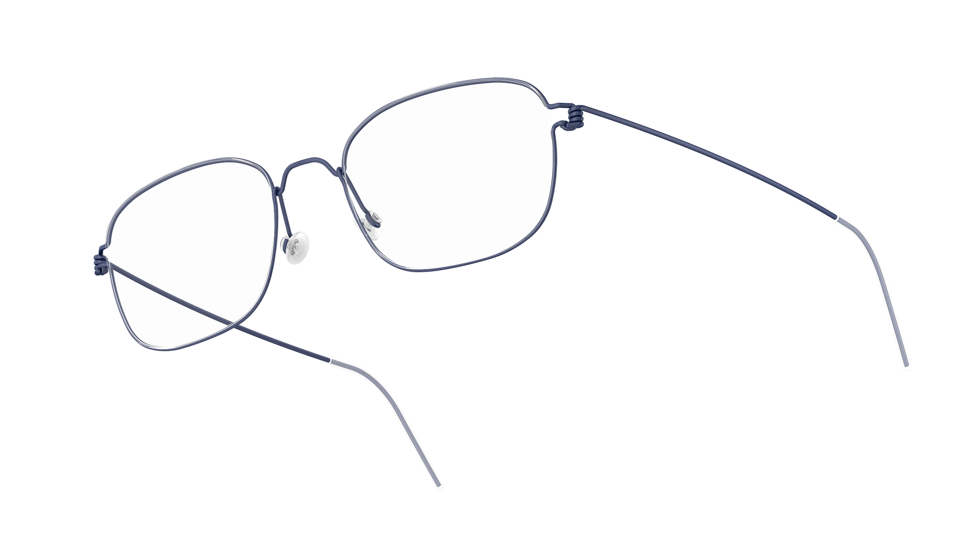 LINDBERG Air Titanium Rim Mars — Navy — titanium eyeglasses — angled three-quarter view — official product render