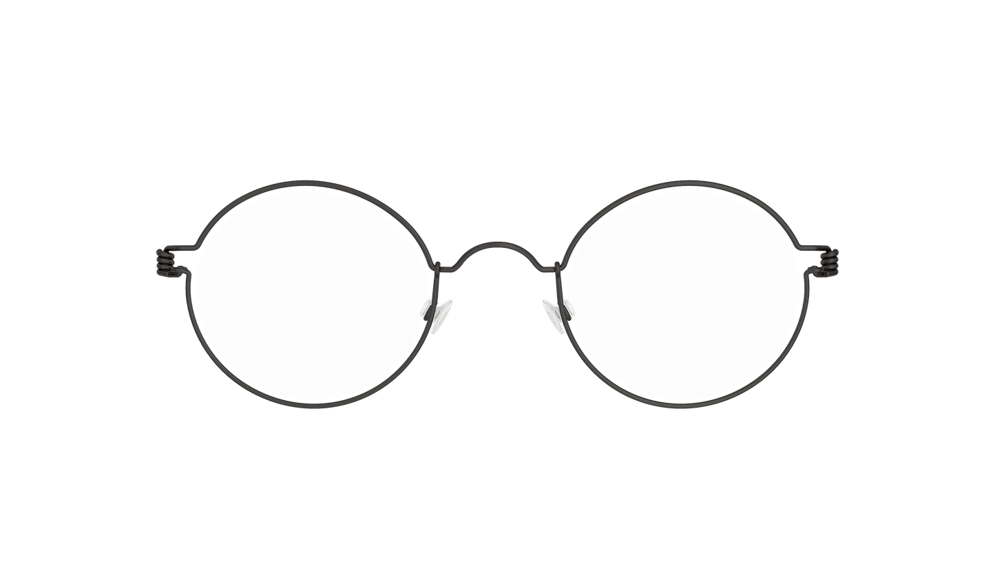 LINDBERG Air Titanium Rim Harley — Black — titanium eyeglasses — front view — official product render