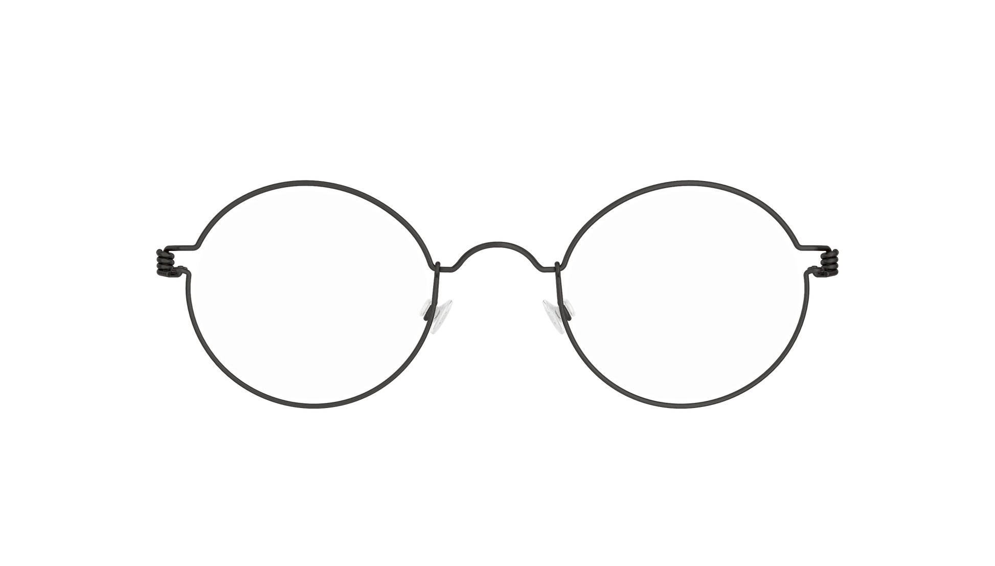 LINDBERG Air Titanium Rim Harley — Black — titanium eyeglasses — front view — official product render