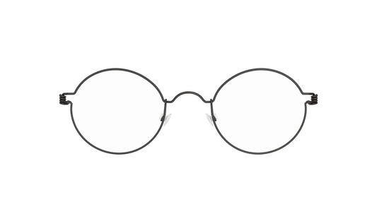 LINDBERG Air Titanium Rim Harley — Black — titanium eyeglasses — front view — official product render
