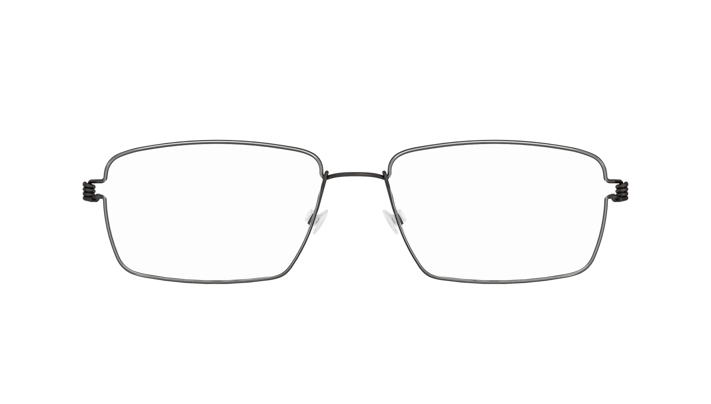 LINDBERG Air Titanium Rim Tim — Black — titanium eyeglasses — front view — official product render