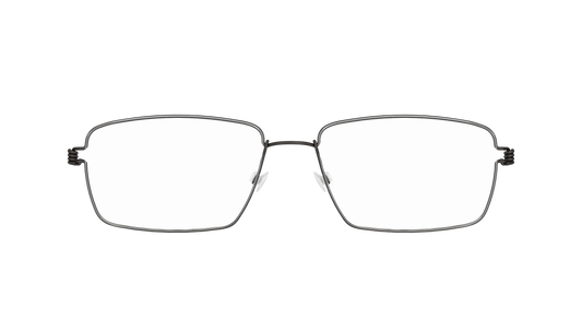 LINDBERG Air Titanium Rim Tim — Black — titanium eyeglasses — front view — official product render